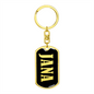 Jana v02 - Luxury Dog Tag Keychain
