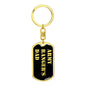 Army Ranger's Dad v2 - Luxury Dog Tag Keychain