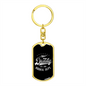 Rookie Dad 2018 - Luxury Dog Tag Keychain