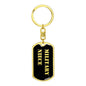 Military Niece v2 - Luxury Dog Tag Keychain