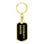 Veteran's Sister v2 - Luxury Dog Tag Keychain