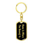 Basenji's Home v2 - Luxury Dog Tag Keychain