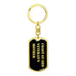Coast Guard Veteran's Mother v2 - Luxury Dog Tag Keychain