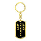 Army Veteran's Aunt v2 - Luxury Dog Tag Keychain