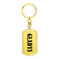 Gladys v01 - Luxury Dog Tag Keychain