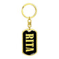 Rita v02 - Luxury Dog Tag Keychain