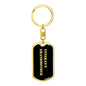 Veteran's Grandmother v2 - Luxury Dog Tag Keychain