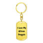 Love My African Penguin - Luxury Dog Tag Keychain