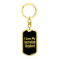 Love My Australian Shepherd v2 - Luxury Dog Tag Keychain