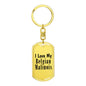 Love My Belgian Malinois - Luxury Dog Tag Keychain
