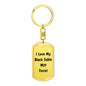 Love My Black Sable Mitt Ferret - Luxury Dog Tag Keychain