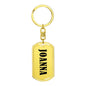 Joanna v01 - Luxury Dog Tag Keychain