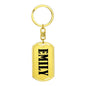 Emily v01 - Luxury Dog Tag Keychain