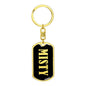 Misty v02 - Luxury Dog Tag Keychain