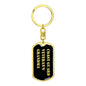 Coast Guard Veteran's Grandma v2 - Luxury Dog Tag Keychain
