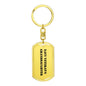 Navy Veteran's Granddaughter - Luxury Dog Tag Keychain