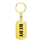 Rudy - Luxury Dog Tag Keychain