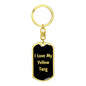 Love My Yellow Tang v2 - Luxury Dog Tag Keychain