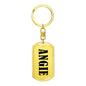 Angie v01 - Luxury Dog Tag Keychain