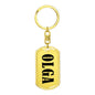 Olga v01 - Luxury Dog Tag Keychain