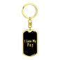 Love My Pug v2 - Luxury Dog Tag Keychain