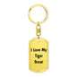 Love My Tiger Oscar - Luxury Dog Tag Keychain