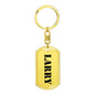 Larry - Luxury Dog Tag Keychain