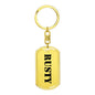 Rusty - Luxury Dog Tag Keychain