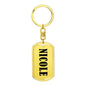 Nicole v01 - Luxury Dog Tag Keychain