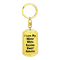 Love My Winter White Russian Dwarf Hamster - Luxury Dog Tag Keychain
