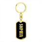 Sophia v02 - Luxury Dog Tag Keychain
