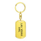 Las Vegas Girl v4 - Luxury Dog Tag Keychain