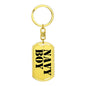 Navy Boy - Luxury Dog Tag Keychain