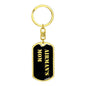 Airman's Mom v2 - Luxury Dog Tag Keychain