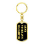 Army Veteran's Daughter v2 - Luxury Dog Tag Keychain