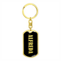 Alfreda v02 - Luxury Dog Tag Keychain