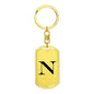 Initial N v1a - Luxury Dog Tag Keychain