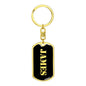 James v3 - Luxury Dog Tag Keychain