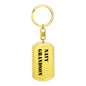 Navy Grandson - Luxury Dog Tag Keychain