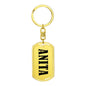 Anita v01 - Luxury Dog Tag Keychain