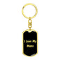 Love My Manx v2 - Luxury Dog Tag Keychain