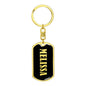 Melissa v02 - Luxury Dog Tag Keychain