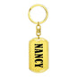Nancy v01 - Luxury Dog Tag Keychain