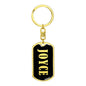 Joyce v02 - Luxury Dog Tag Keychain