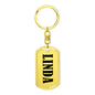 Linda v01 - Luxury Dog Tag Keychain