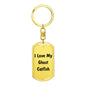 Love My Ghost Catfish - Luxury Dog Tag Keychain
