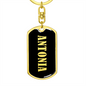 Antonia v02 - Luxury Dog Tag Keychain