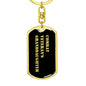 Combat Veteran's Granddaughter v2 - Luxury Dog Tag Keychain