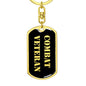 Combat Veteran v2 - Luxury Dog Tag Keychain