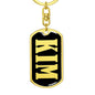 Kim v02 - Luxury Dog Tag Keychain